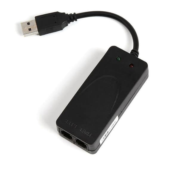 2 Doble Rj11 Porter Usb 56k Ekstern Oppringing Voice Fax Data Modem For Windows 7 8 [db]