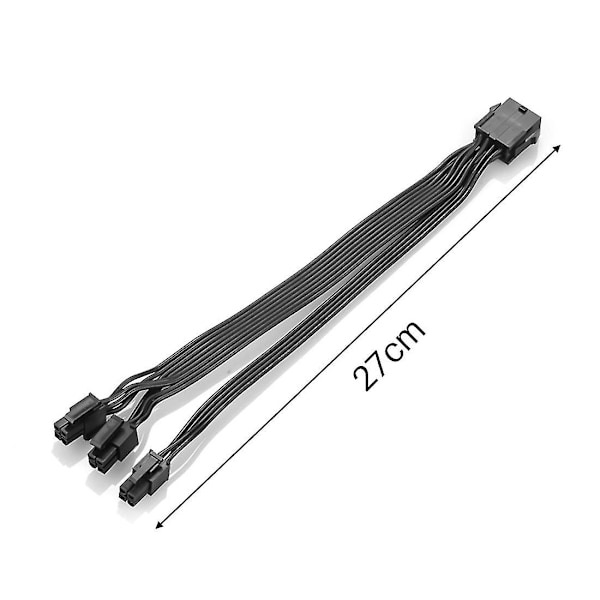 CPU 8-pin hona till CPU ATX 8-pin + ATX 4-pin hane strömförsörjningsomvandlare adapter förlängningskabel [db] Black