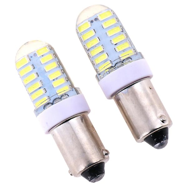 2X BA9S T11 T4W 3014 24smd 12v LED-sidoljuslampor interiörlampor vita db one size