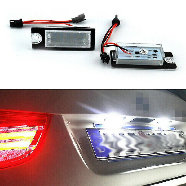 2 st vita LED-nummerplåtslampor för Volvo S80 99-06 V70 Xc70 S60 Xc90 Dxy88 Nummerplåtsbelysning DB