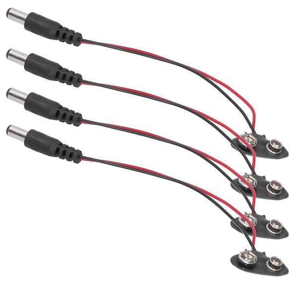 Batteriklips-stik 9V DC 2,1 mm stik, Industrielle styringskomponenter, 20 stk. Forbindelseskabel db