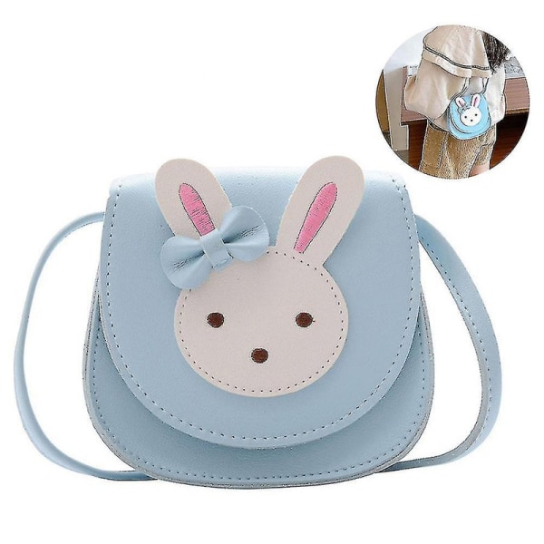 Tyttö Olkalaukku, Lapset Söpö Jänis Crossbody Laukku Käsilaukku Mini Prinsessa Messenger Laukut Lompakko Säädettävällä Vyö lapsille Tytöille-JIE DB Blue