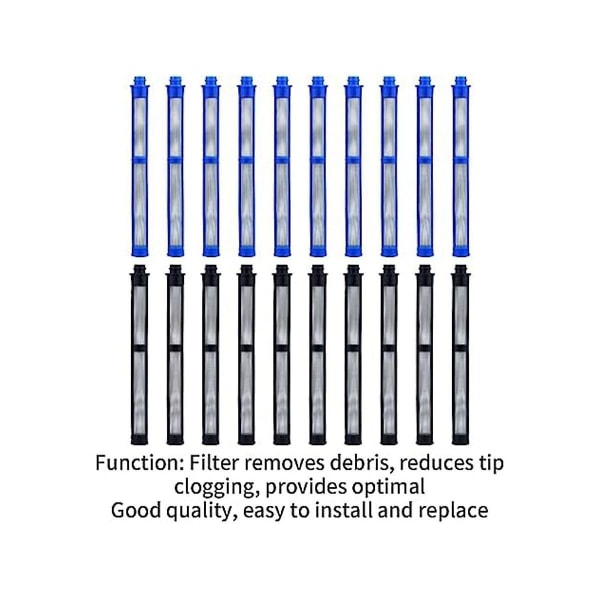 Airless sprøytepistol filtre-287033 10-stk 100 mesh lateks og 287032 10-stk 60 mesh lateks for de fleste Pres