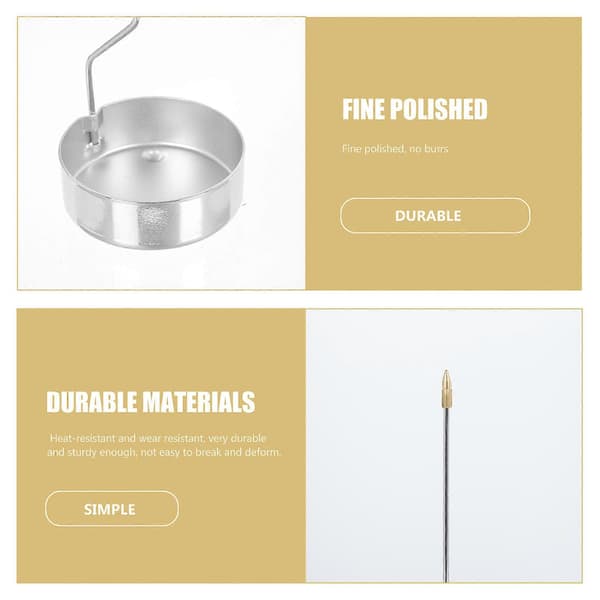 Aromaljusstake Fyrkantig kreativ ljusbricka dekoration för 2-pack set[DB]