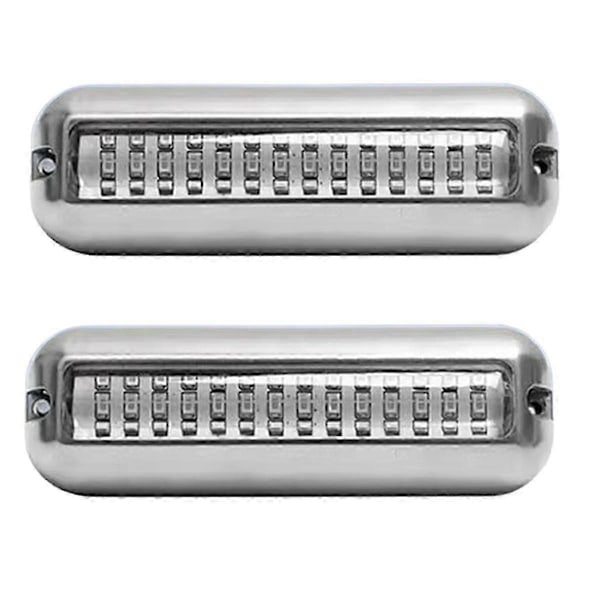 2kpl 42led jahti vedenalainen valo ruostumaton teräs merivene lamppu vedenalainen lamppu ip68 vedenpitävä [DB]