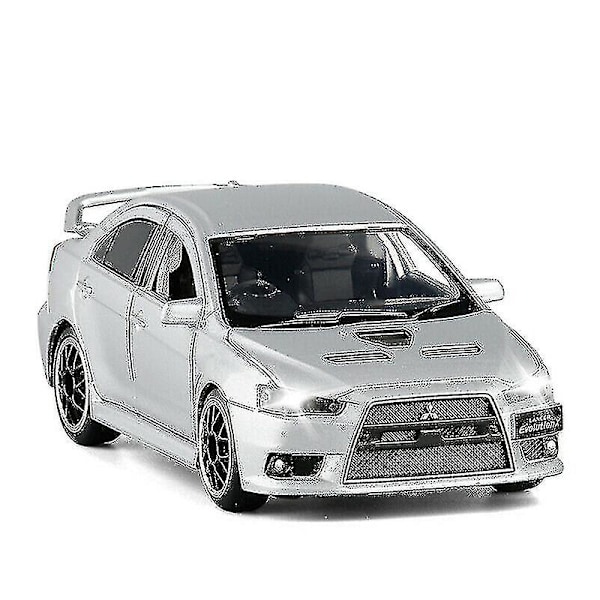 Mitsubishi Lancer Evolution X Die-Cast Modelbil Legetøj -Q69 db Silver