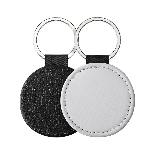 Sublimering Tomme Nøkkelringer Pu Nøkkelring Anheng Varmeoverføring Nøkkelring Ornament Til Diy Håndverk