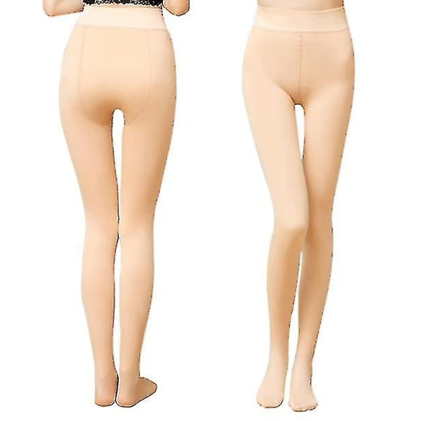 Termiska Strumpbyxor för Kvinnor Opaka Fleecefodrade Tjocka Varma Strumpbyxor XS-4XL [DB] 4XL