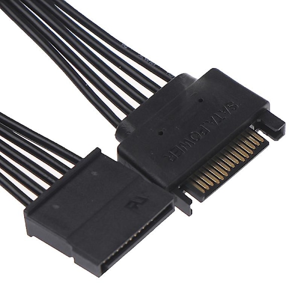 30CM SATA 15pin han til hun strømkabel hdd ssd strømforsyningskabel HFMQV [db] One Size