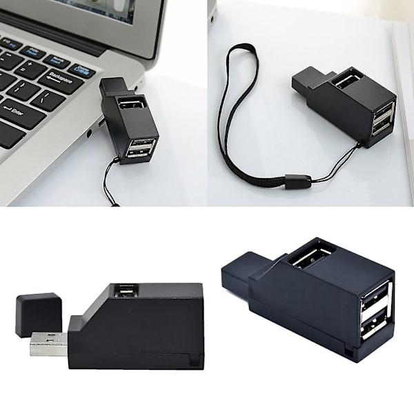 Usb 2.0 Hub Adapter Usb 2.0 Extender 3 Porte Usb Hub Høj Hastighed Dataoverførsel [DB]