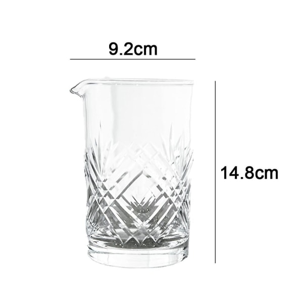 Cock Tail Mixing Glass,thick Bottom Seam Less Cry Stalmixing Glass