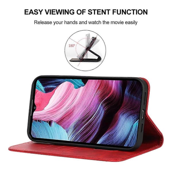 Magnetisk læderetui til OUKITEL WP23 / WP23 Pro [DB] Red