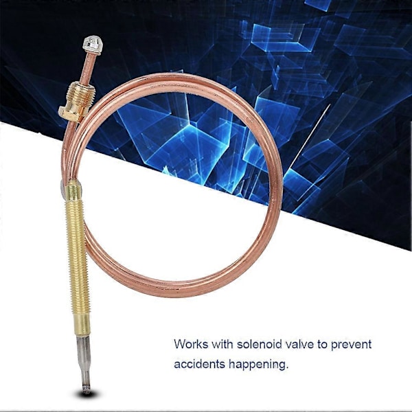 Gasspis Universal Termoelement, Gas Termoelement Längd 990mm Termoelement Kit Gas Termoelement Ersättningskit Adaptrar med 5 Blindmuttrar {DB}