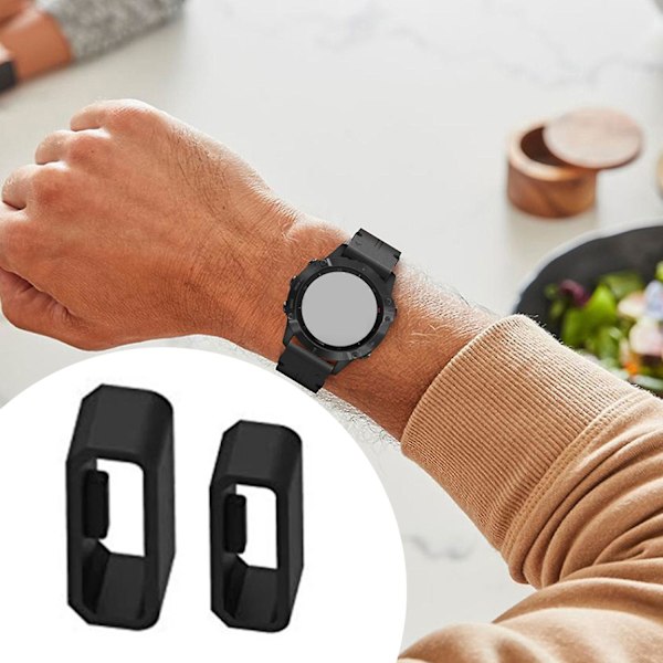 2 stk. Klokke Remmholderringer 22mm/26mm Loop Holder for Garmin Fenix 3/5X/5X Plus/6X/6/6 Pro/3 HR db White 22 mm
