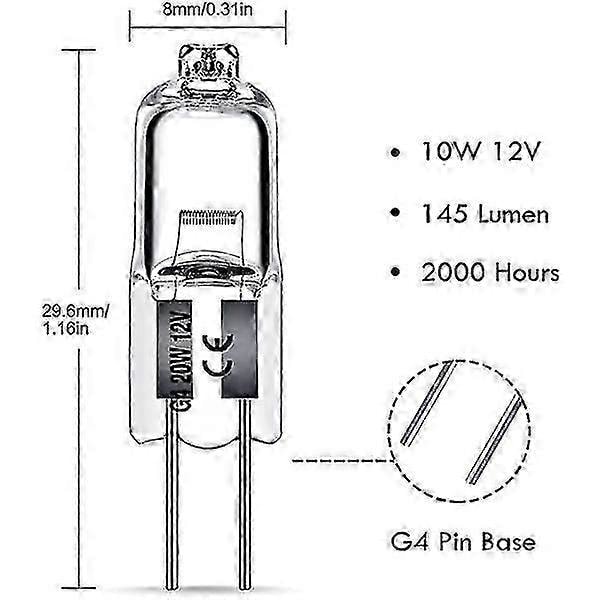 G4 halogenlampor [DB] 10W 10pcs