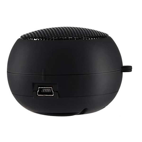 Minihögtalare med 3,5 mm ljudkabel, lågspänning, inbyggt batteri, utdragbar högtalare för [DB] black