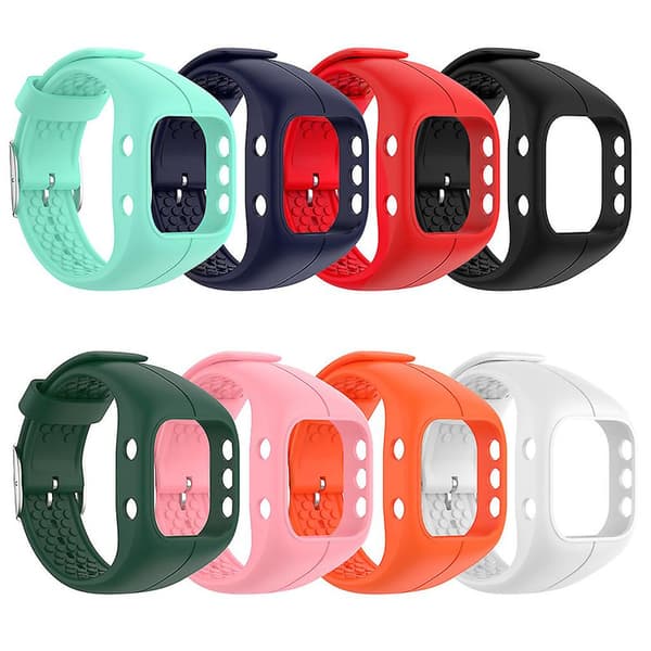 Blød silikone rem udskiftning link armbånd til Polar A300 DB Black