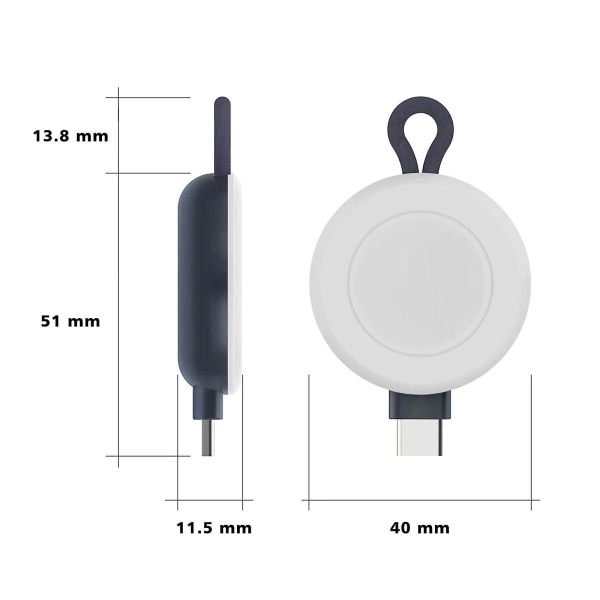 Bärbar trådlös laddare Power Banks Lämplig för Applewatch For Iwatch 2/3/4/5/6/7 Magnetisk USB Snabbladdare Dockning S