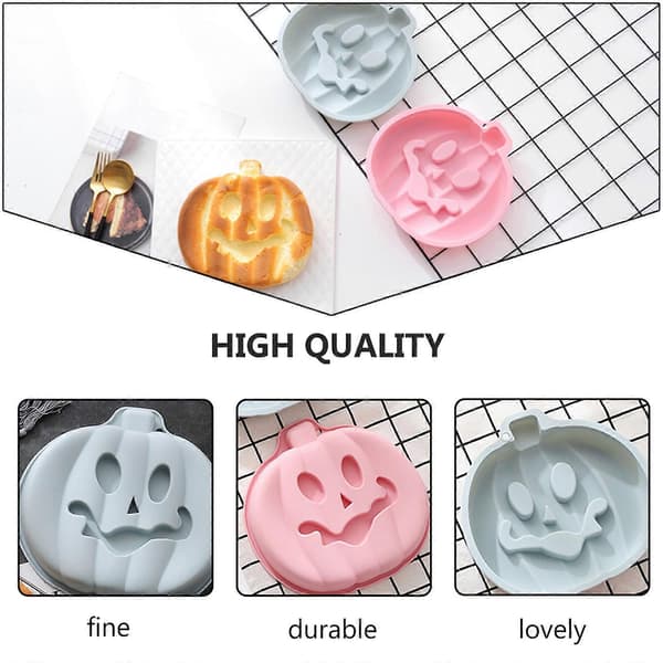 Halloween pumpa bakform för tårta 2 st silikonformar[DB]