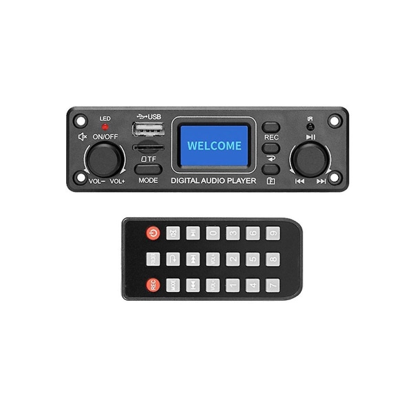 Digital lydavspiller Bluetooth Mp3-spiller dekoderkort 128x64 prikker Lcd Usb Sd Bt Fm musikkspiller M