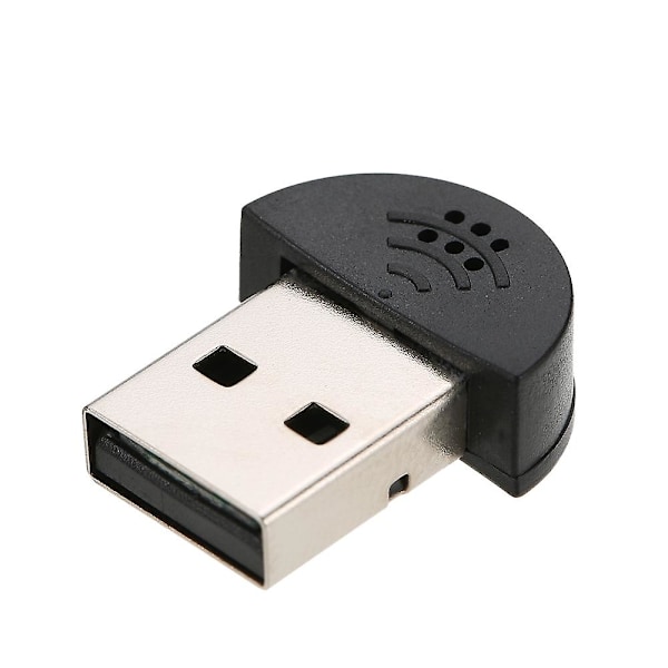 USB 2.0 Mini Mikrofon Mic Audio Adapter Driverfri til Bærbar Computer Desktop PC - Skype / MSN / VOIP / V [DB]