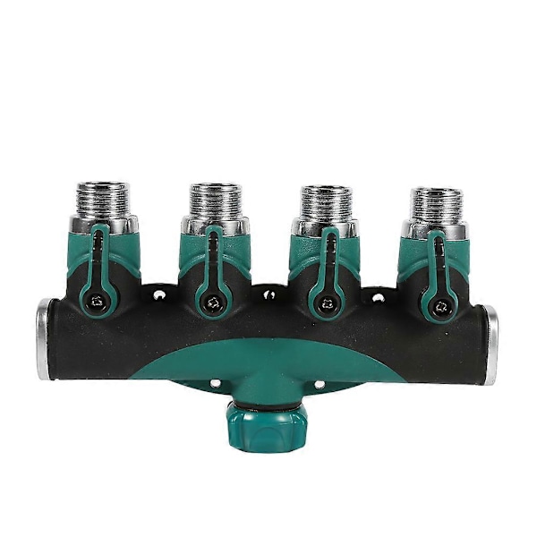 Vannkran Konverter 4-veis Splitter Kobling Slange Rør Adapter for Hagevanning og Vanning [db]