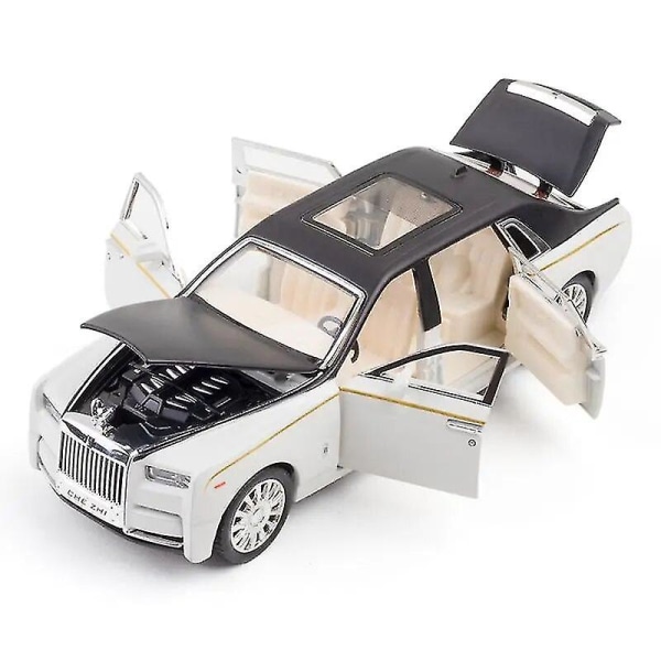 1/32 Rolls Royce Phantom Diecast leksaksbil Miniatyrmodell Lyx Super Pull Back Ljud & Ljus Dörrar Öppningsbara Samling Present Kid Db Rolls-Royce Cullinan4