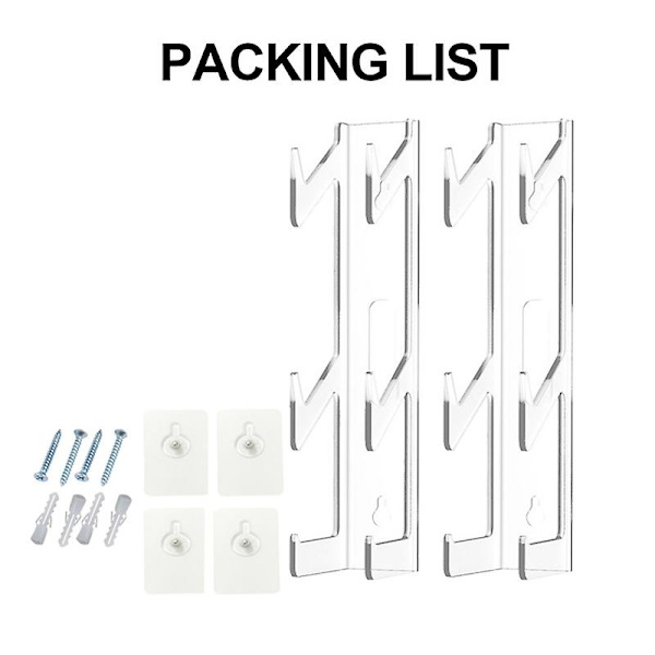 2 STK 2-Tier Universal Spilcontroller Headset Holder Stand til Controller Stand Klar Hovedtelefon Hol [DB] transparent