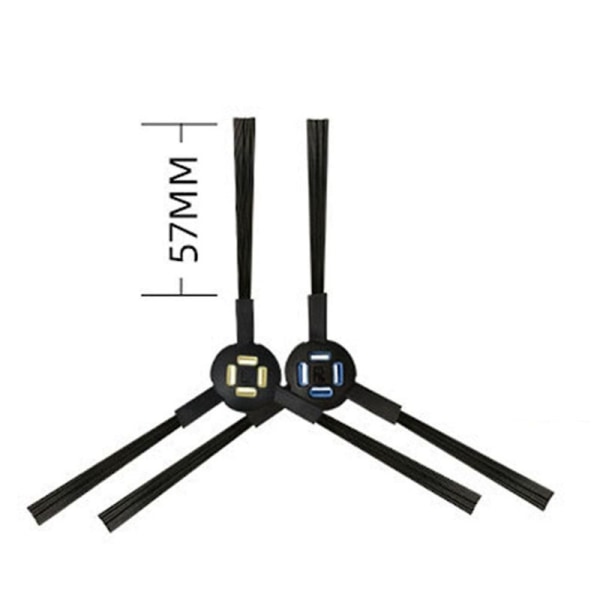 For iLife A7 A9S V8 V8s X750 X800 X785 V80 Silvercrest SSR1 SSRA1 Sivuharjan Vaihto-osat [DB] black
