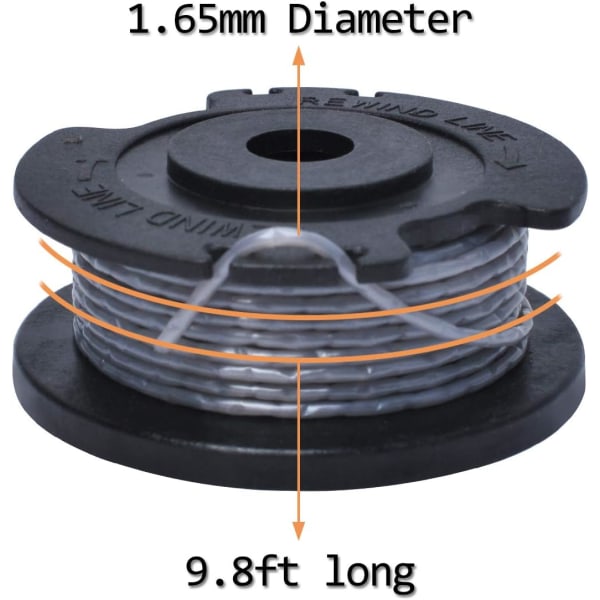 Strimmer Spole og Line Kompatibel med Bosch EasyGrassCut Erstatning av Poweka Pakke med 4