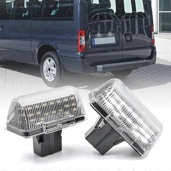 2 stk. til Transit MK6 MK7 -2013 til Transit Connect 2002-2013 4388111 LED nummerpladelys [DB] White