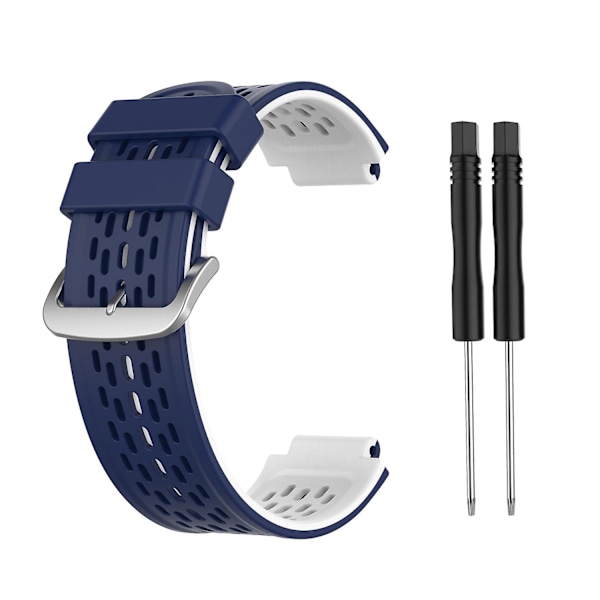 Silikon armbånd for Garmin Approach S2 / S4 [DB] Blue White