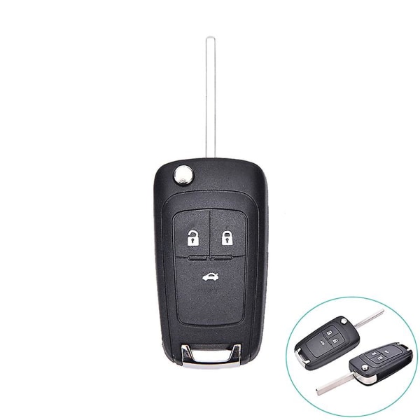 Lip Folding 3 Button Flip Remote Key Shell Case Cover Fob For Chevrolet Cruze DB