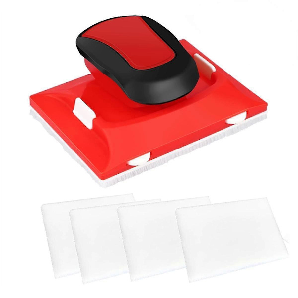 Malerkanttrimmer med 4 utskiftbare pads, malepadapplikator, vaskbar vegg hjørne- og kanttrimmer Red