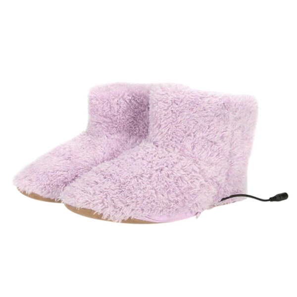 Talvisten USB-lämmittimellä varustetut tossut, pehmeät ja lämpimät sähkötossut, pestävät miesten/naisten tossut {Db} Pink
