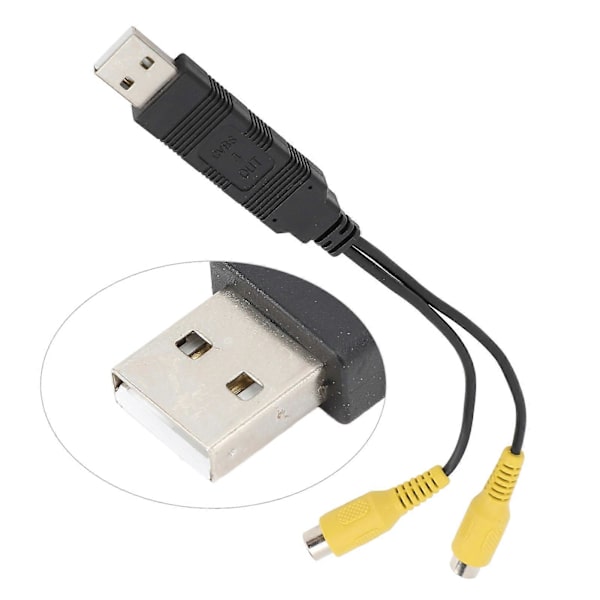 USB til CVBS Video Output Adapter HD Video Nem at bruge USB til RCA Interface Kabel Adapter til Køretøj [DB]