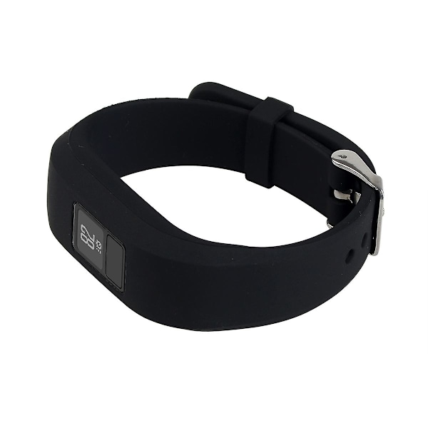 Myk silikonarmbånd for Garmin Vivofit 3, justerbar erstatningsreim {db} Black Garmin Vivofit 3