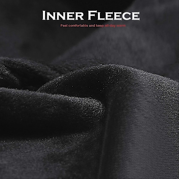 Vanntett vinterhansker for menn med berøringsskjerm, lomme, sklisikker fleece, termiske sportshansker DB black Medium