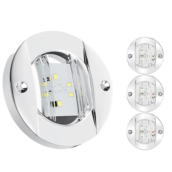4 kpl veneen sisävalot, 12V LED-vene kannen kohteliaisuusvalo 3' pyöreä valkoinen 6 LED peräpeilin ankkurivalo (FW) as shown
