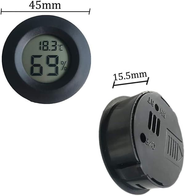 Mini digitalt termometer - 4,5 cm, digital LCD-skjerm, svart [DB]