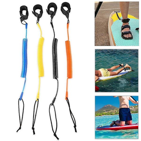 Vindsurfing Surfbräda Paddleboard Leash Surfing Spiralvristband Fotband [DB] Blue