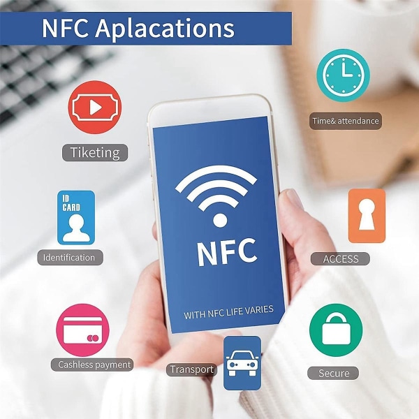 50 stk Nfc Ntag216 klistremerker Ntag216 Nfc-merker Nfc 216-merke Ntag216 Nfc-kort 13,56mhz Nfc-merke klistremerker 888 byte minne