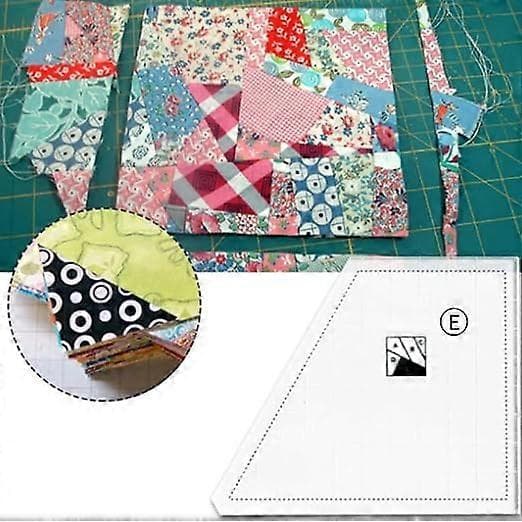 Femdelt sysæt, patchwork linealværktøj, symønster, patchwork linealsæt, patchworkmønster, akryl DIY sylinjal, patch [DB]