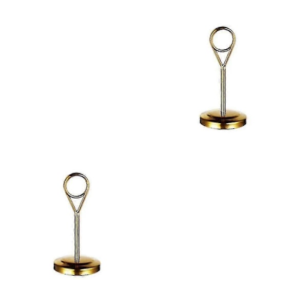 1/2/3/5 Bordnummerholder i Rustfrit Stål, Fotostativ til [DB] Gold 10cm 2PCS