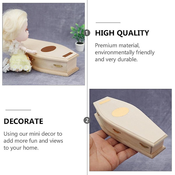 Dekor skrivebord DIY miniatyr kiste miniatyr dukkehus kiste DIY mini kiste miniatyr kiste mini møbler kiste Db 17.5X7.8CM