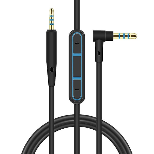 Ofc ersättningsstereo ljudkabel förlängningssladd för Sennheiser Pxc550 Pxc480 Pxc 550 480 Mb660 Mb 660 Uc Ms hörlurar (med mikrofon)