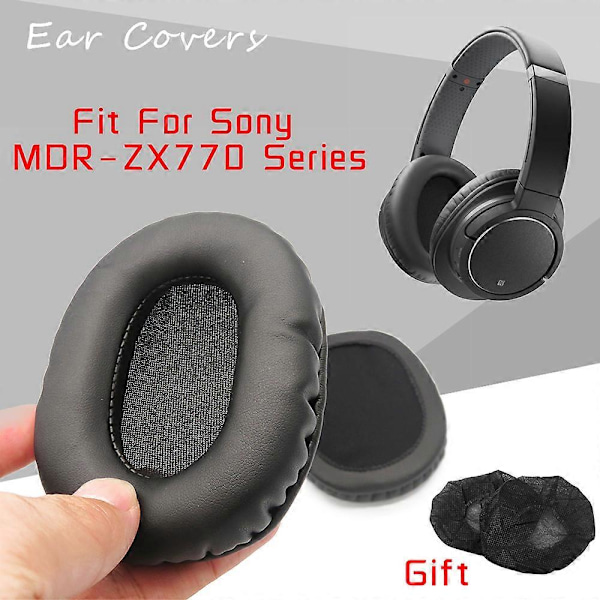 Ørepuder til Sony MDR-ZX770BN MDR-ZX770AP MDR ZX770BN ZX770AP Hovedtelefon Ørepuder Udskiftning Headset Ørepude PU Læder [DB] PU earpads