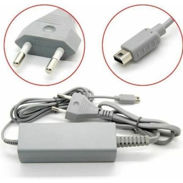 AC-adapter - Nintendo - Wii U - 4,75V 1,6A - Europeisk plugg - 2,5 meter kabel
