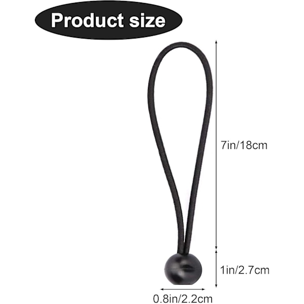 15 st elastiska bungee-snören, 18 cm täckspännare, pooltäckspännare, täckfäste, bungee-snöre för B [DB]