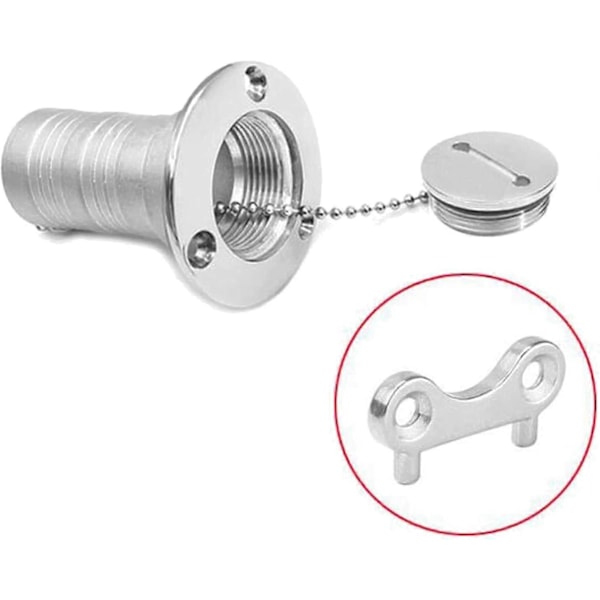 2 st marinbåt tanklock nyckel rostfritt stål gas vatten bränsletank påfyllning [DB]